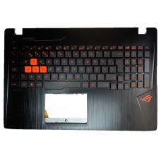 Teclado PT ASUS BLACK TOP COVER W/ GAMING KEYS ORANGE, KEYS ORANGE LOGO ROG W/LIGHT NO TP W/SPEKEARS 